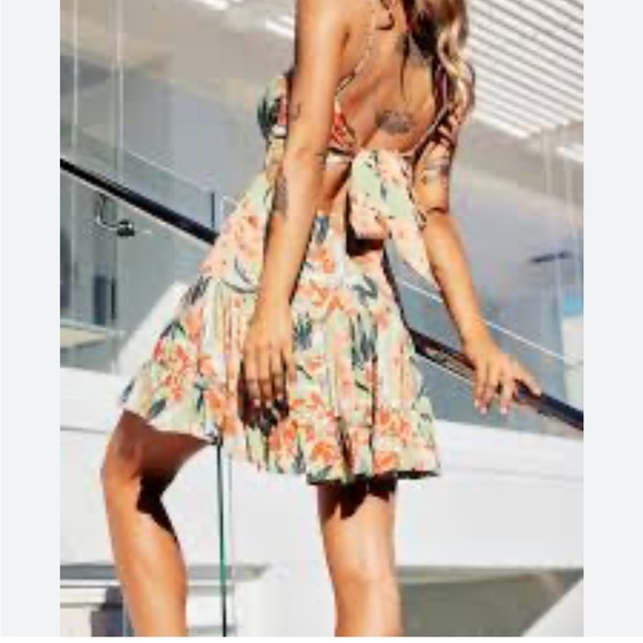 NWT Petal & Pup Mini Floral Dress, Size L - Picture 2 of 14